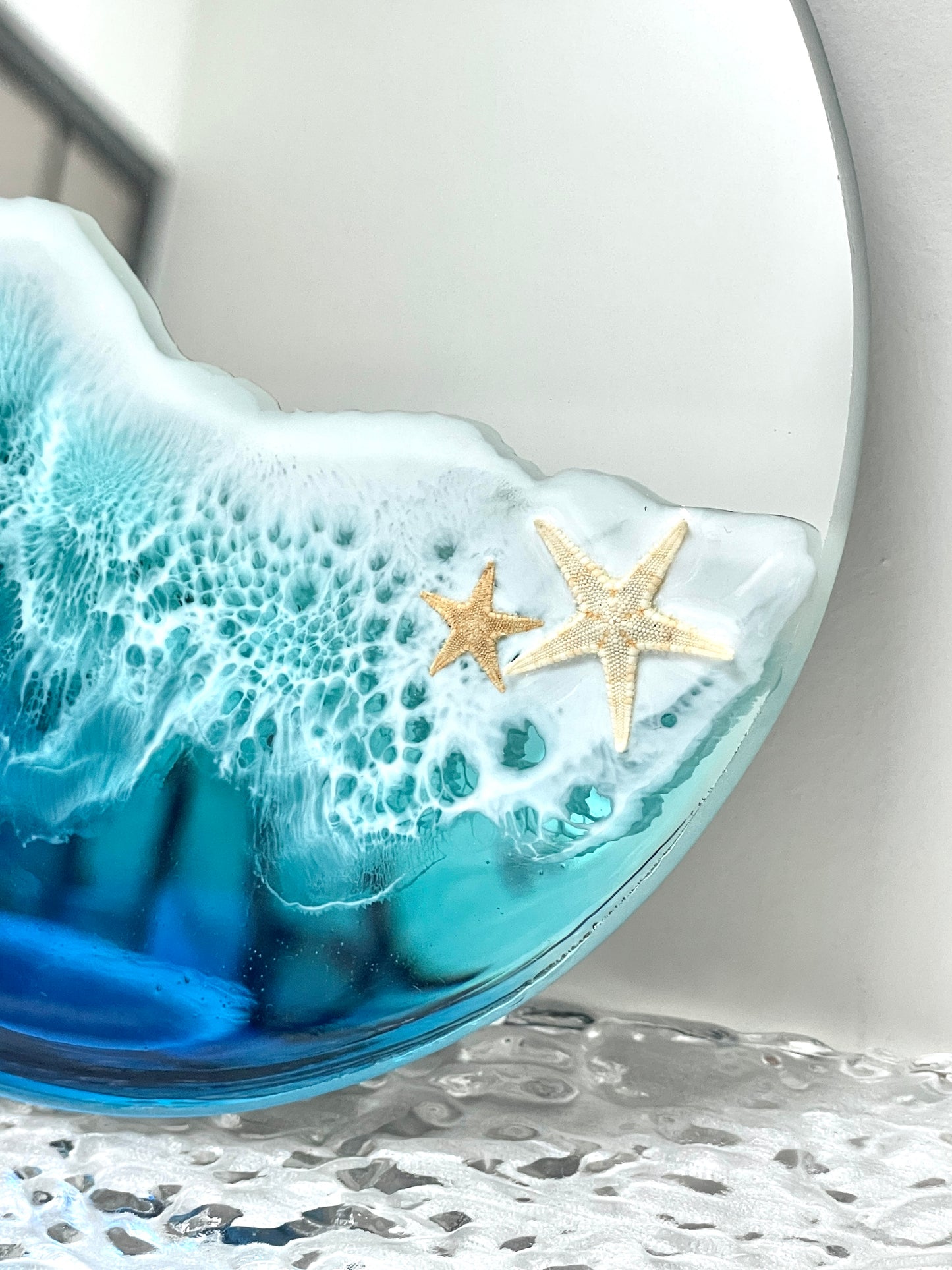 Resin Mirror - Ocean Round Mirror