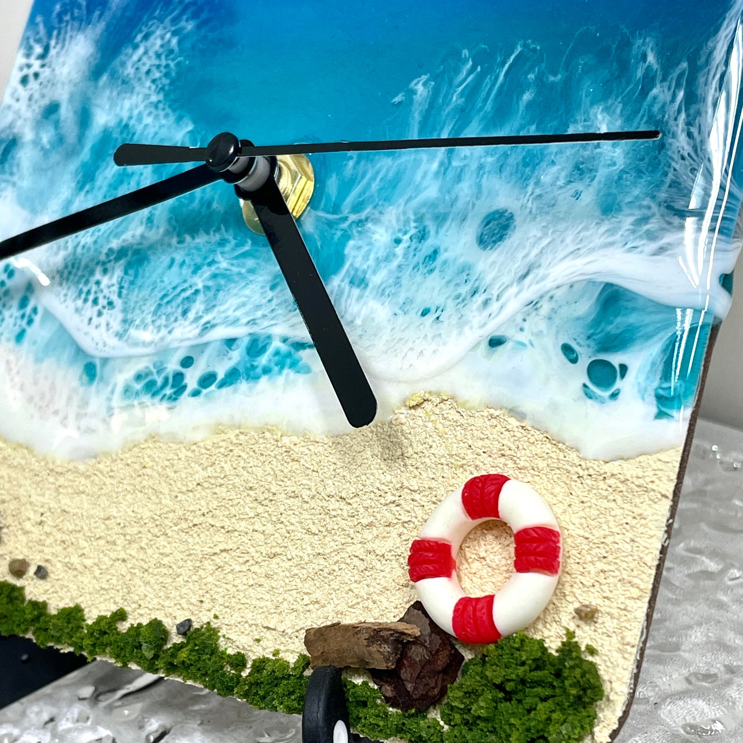 Resin Ocean Wall Clock (square)