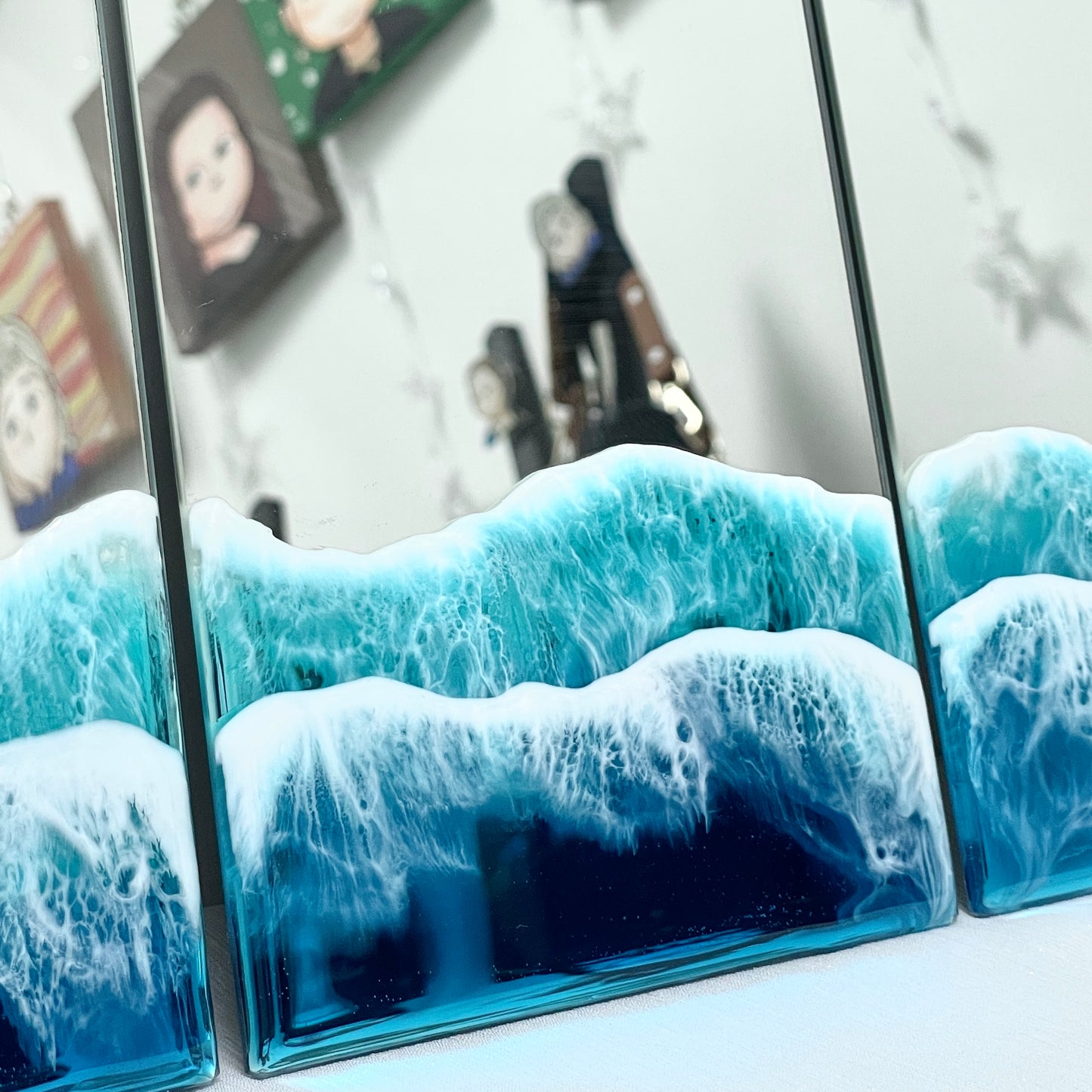 Resin Ocean Rectangular Mirror