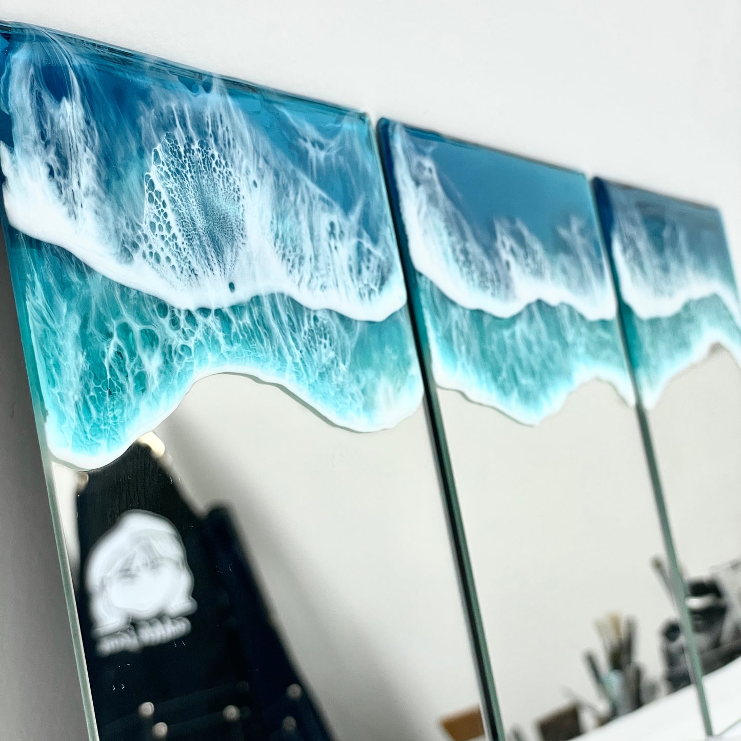 Resin Ocean Rectangular Mirror