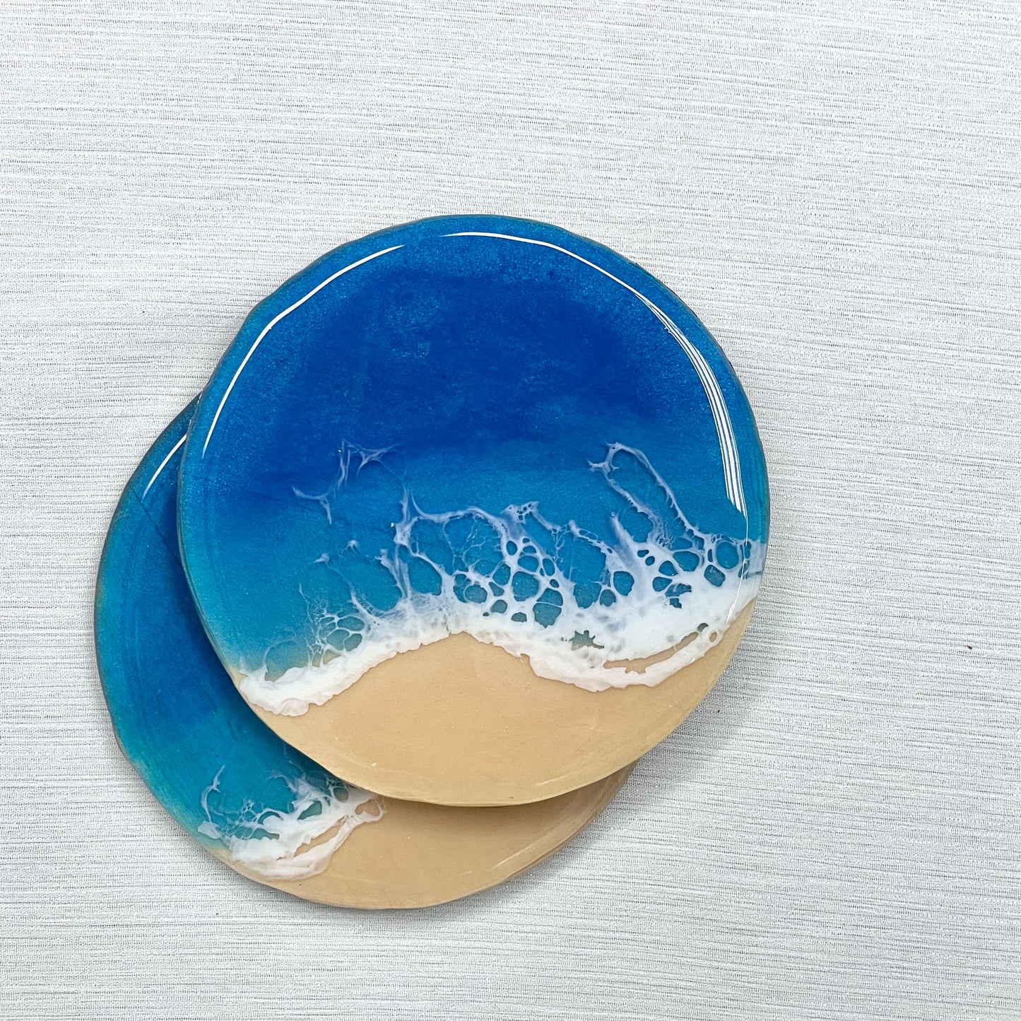 樹脂海洋杯墊 (一套)