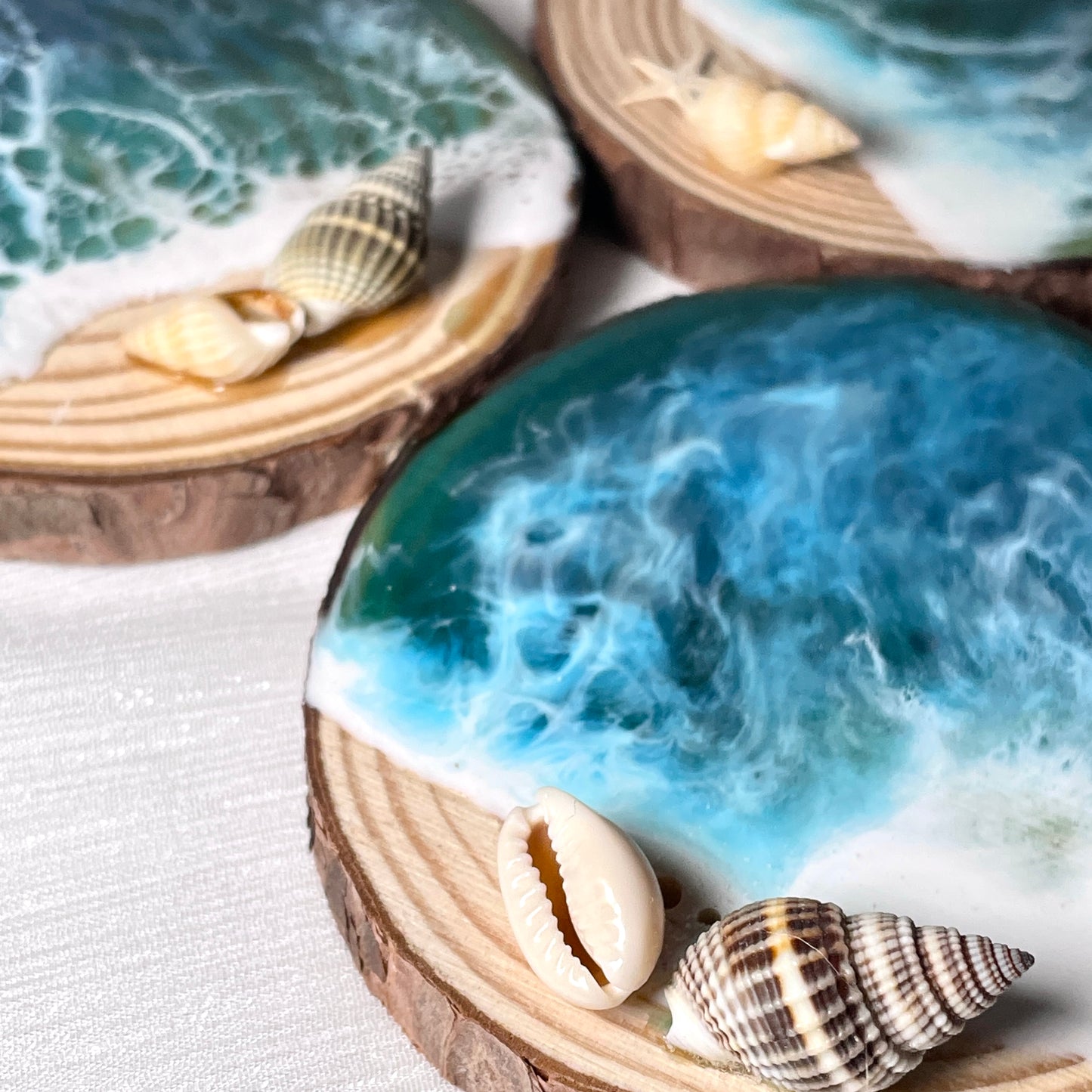 Resin Ocean incense holder