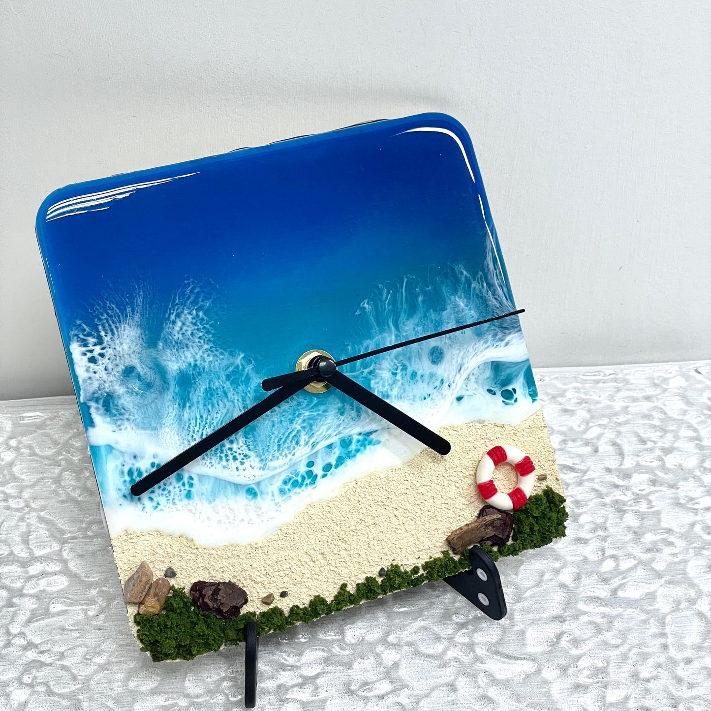 Resin Ocean Wall Clock (square)