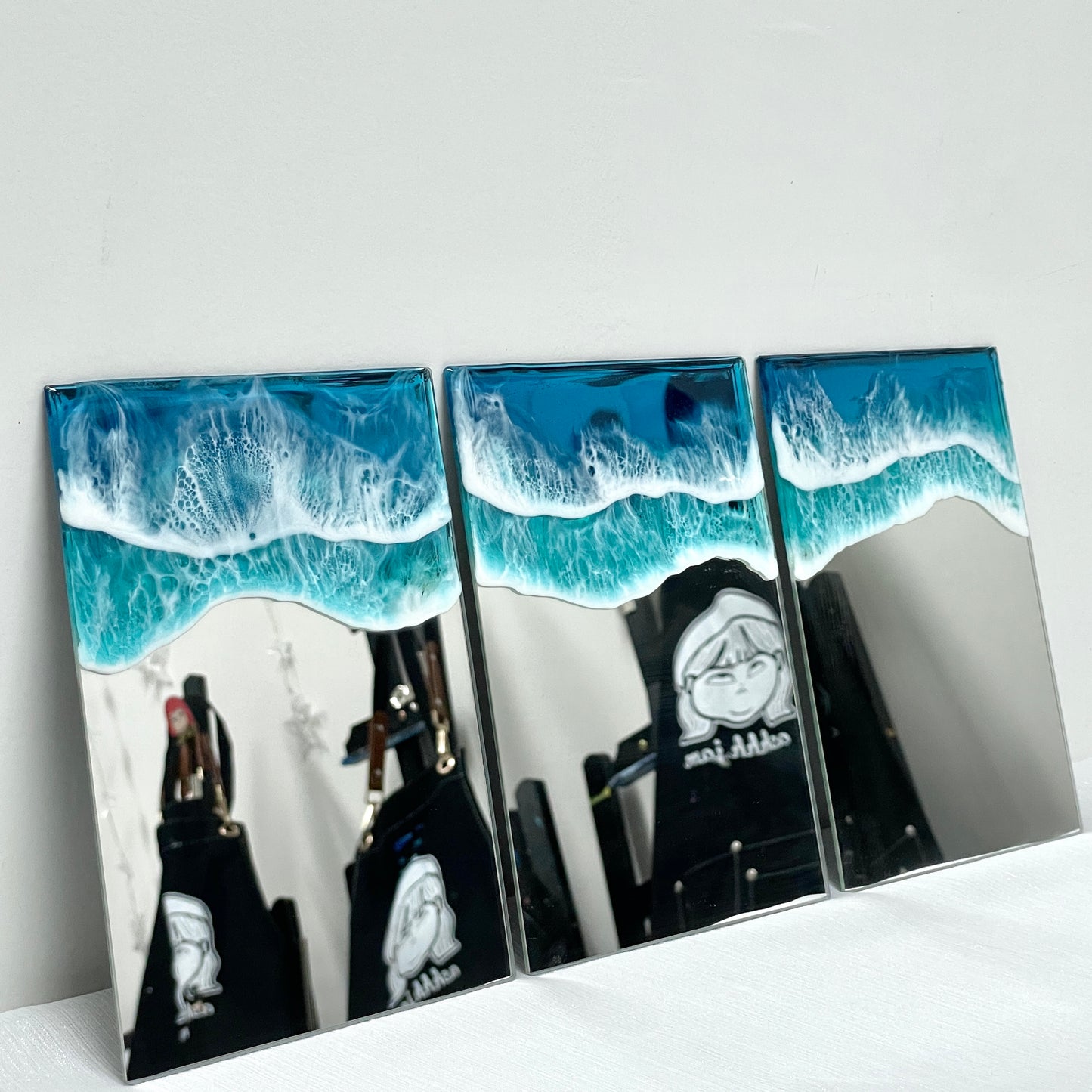 Resin Ocean Rectangular Mirror