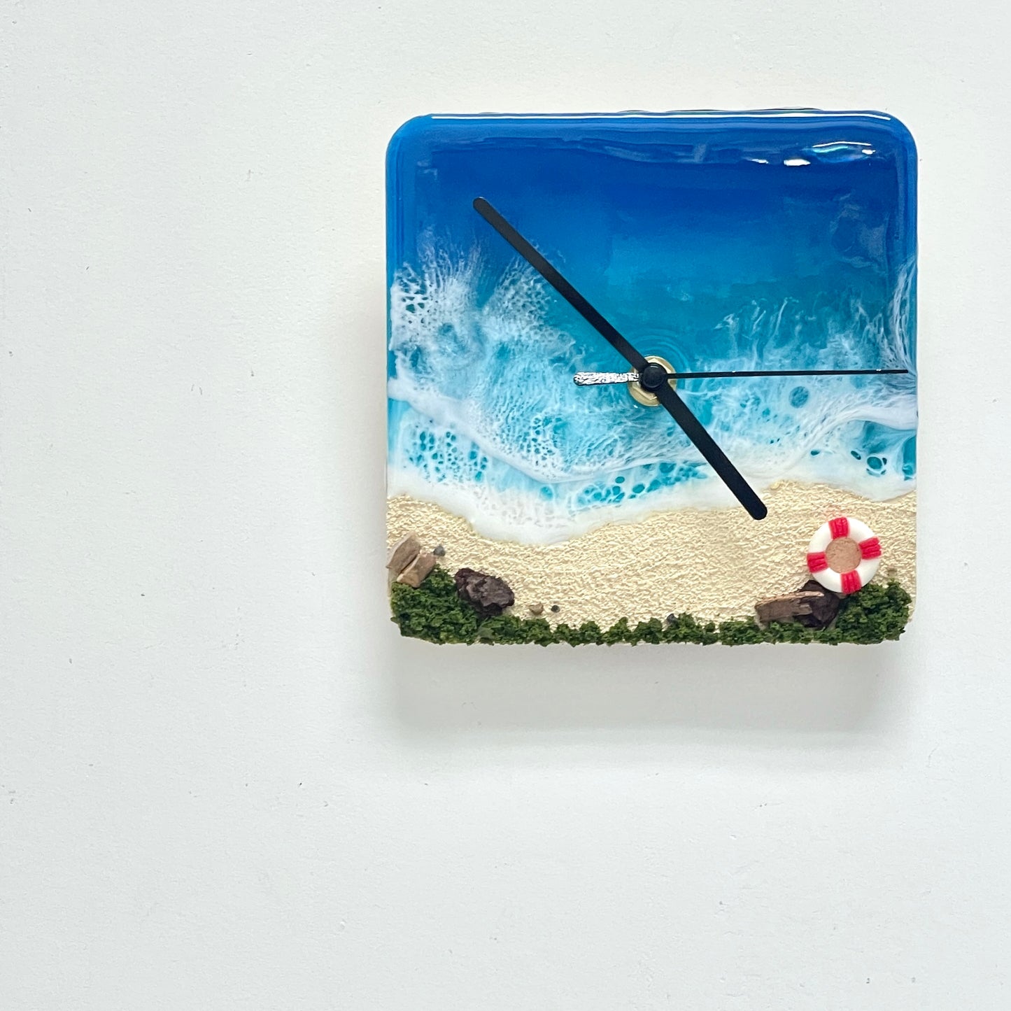 Resin Ocean Wall Clock (square)