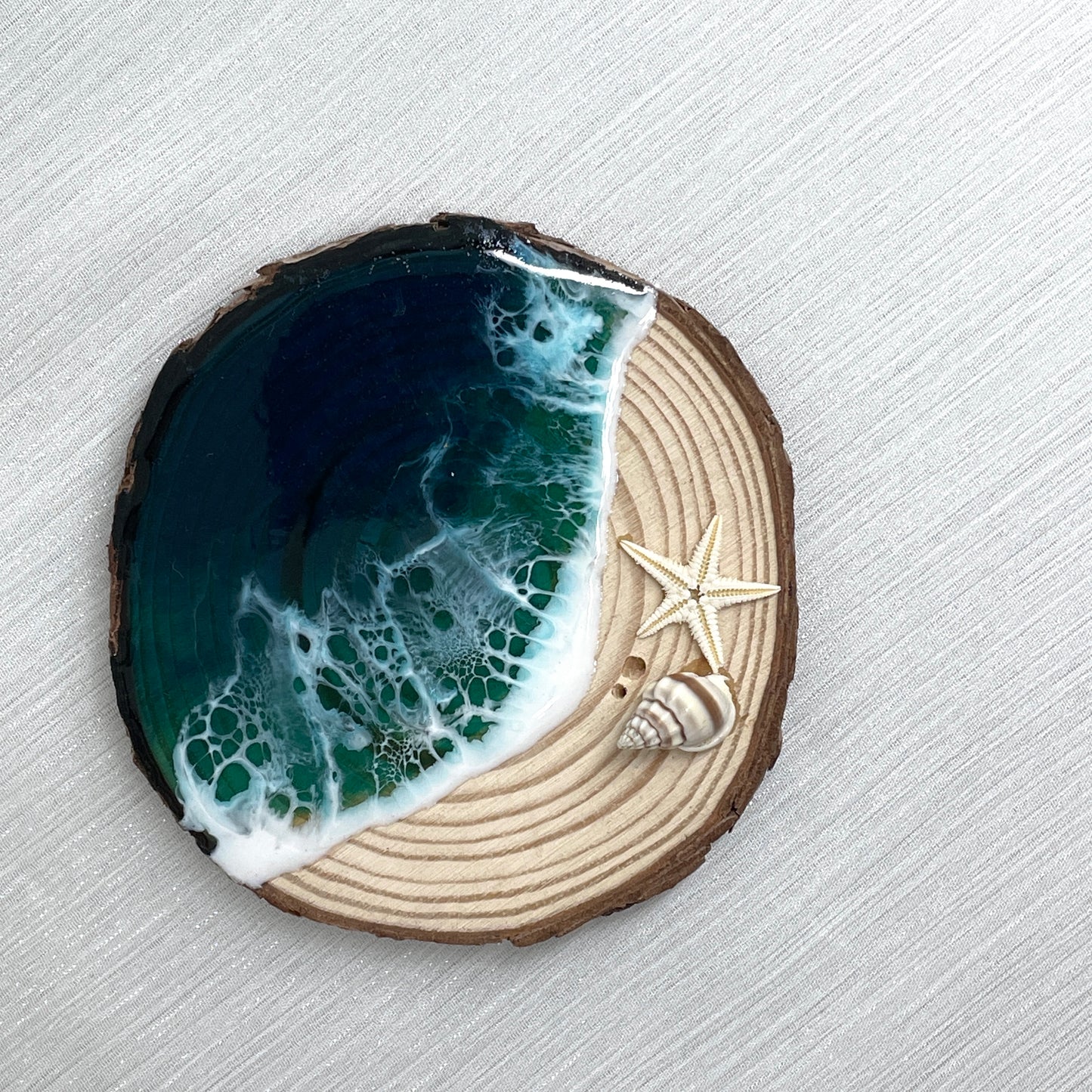 Resin Ocean incense holder