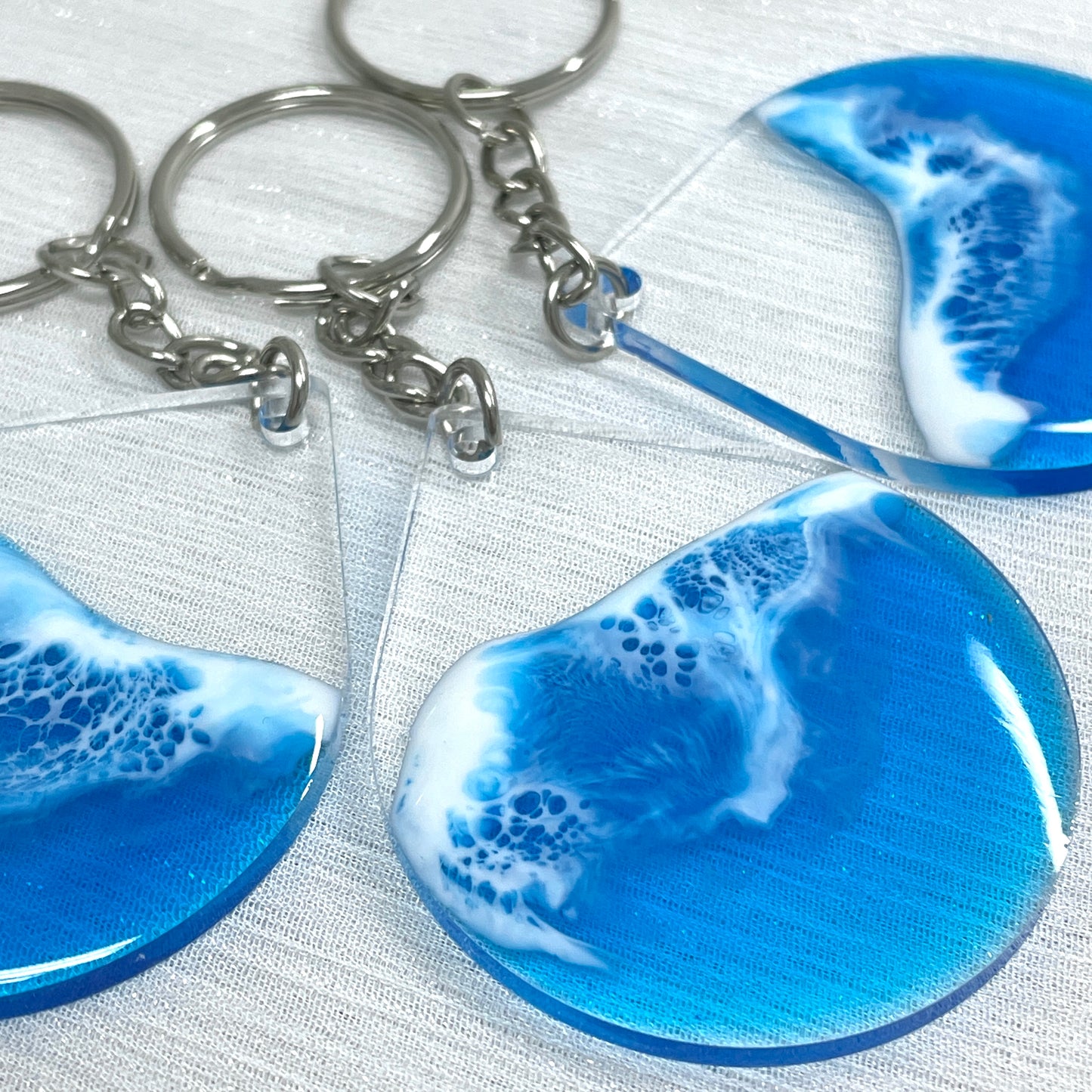 Resin Ocean Keychain