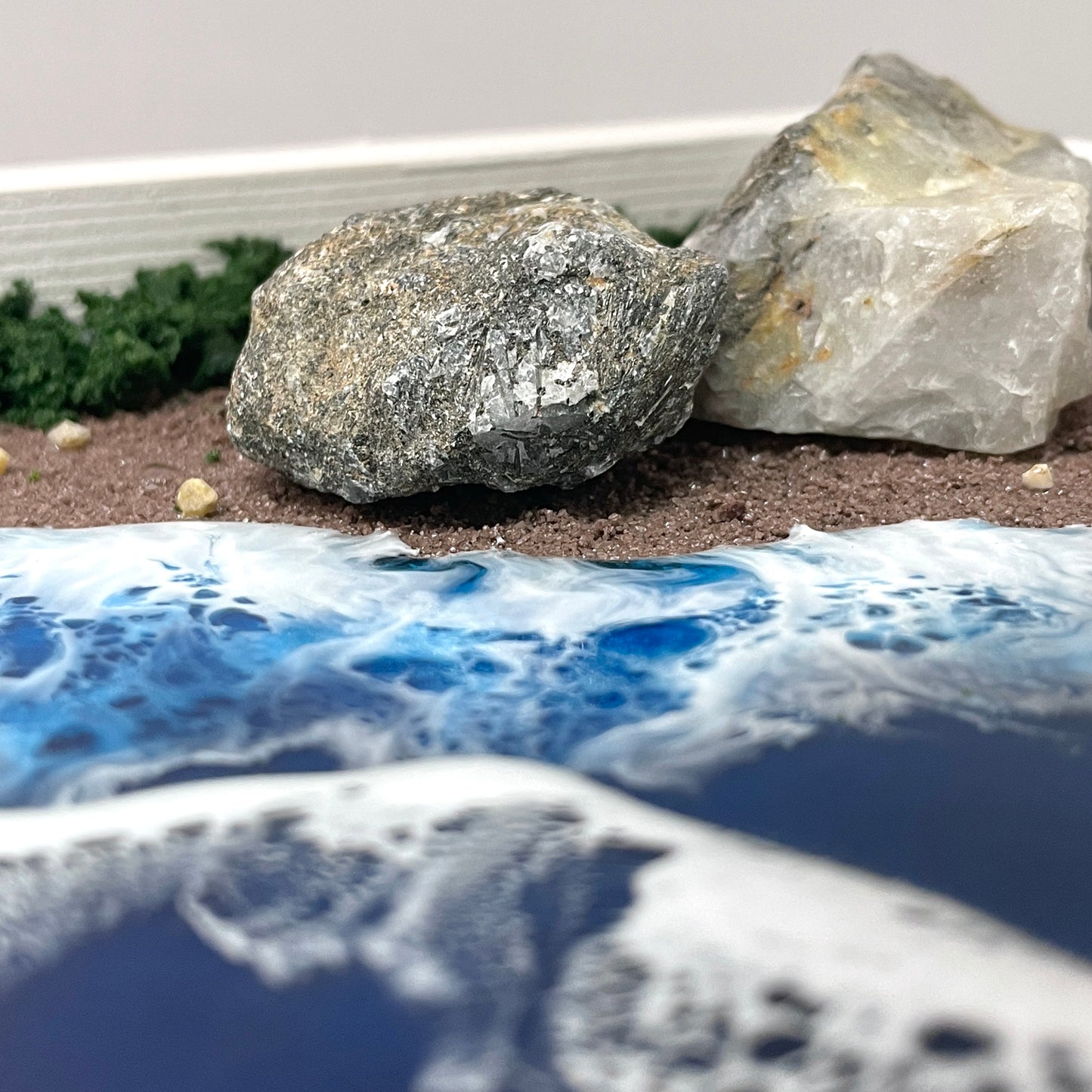 Resin Ocean Frame Decor - Black Rutilated Quartz
