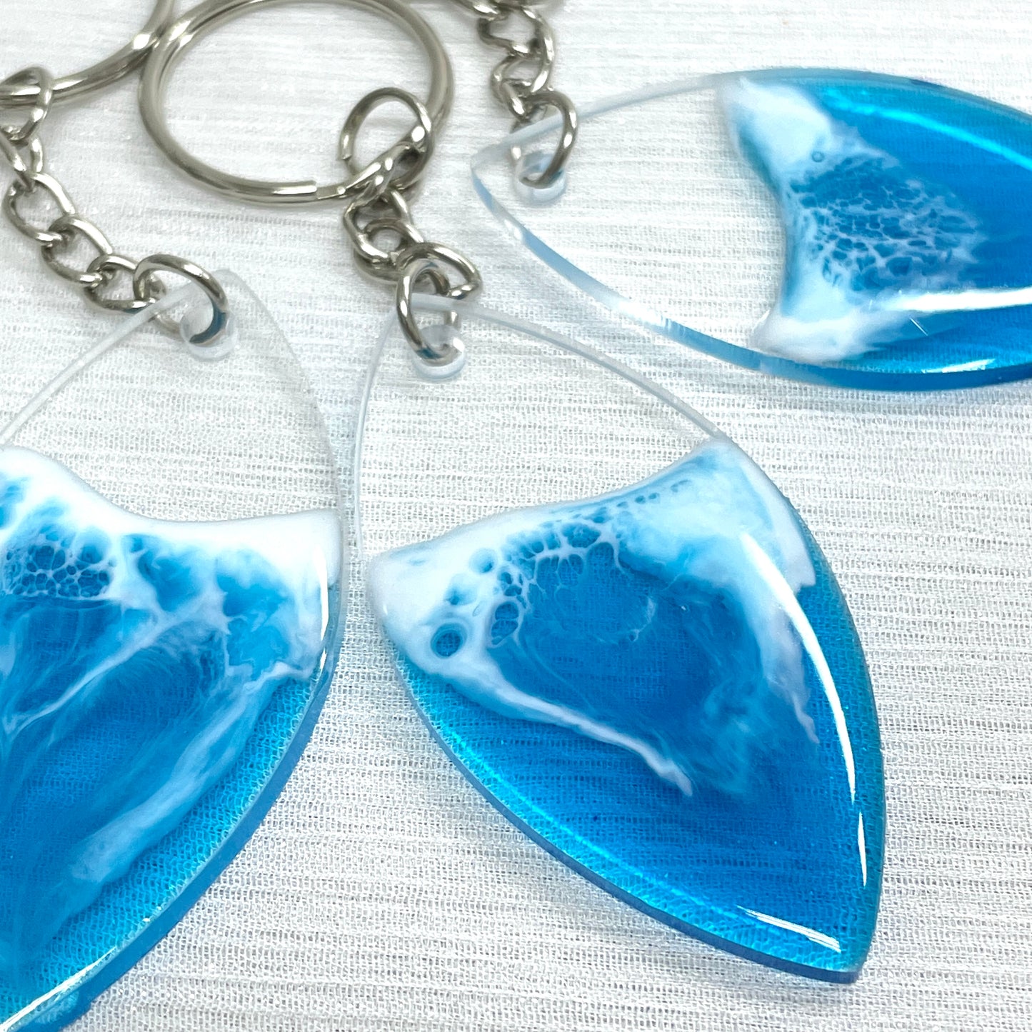 Resin Ocean Keychain
