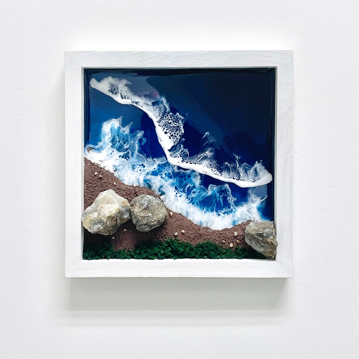 Resin Ocean Frame Decor - Black Rutilated Quartz