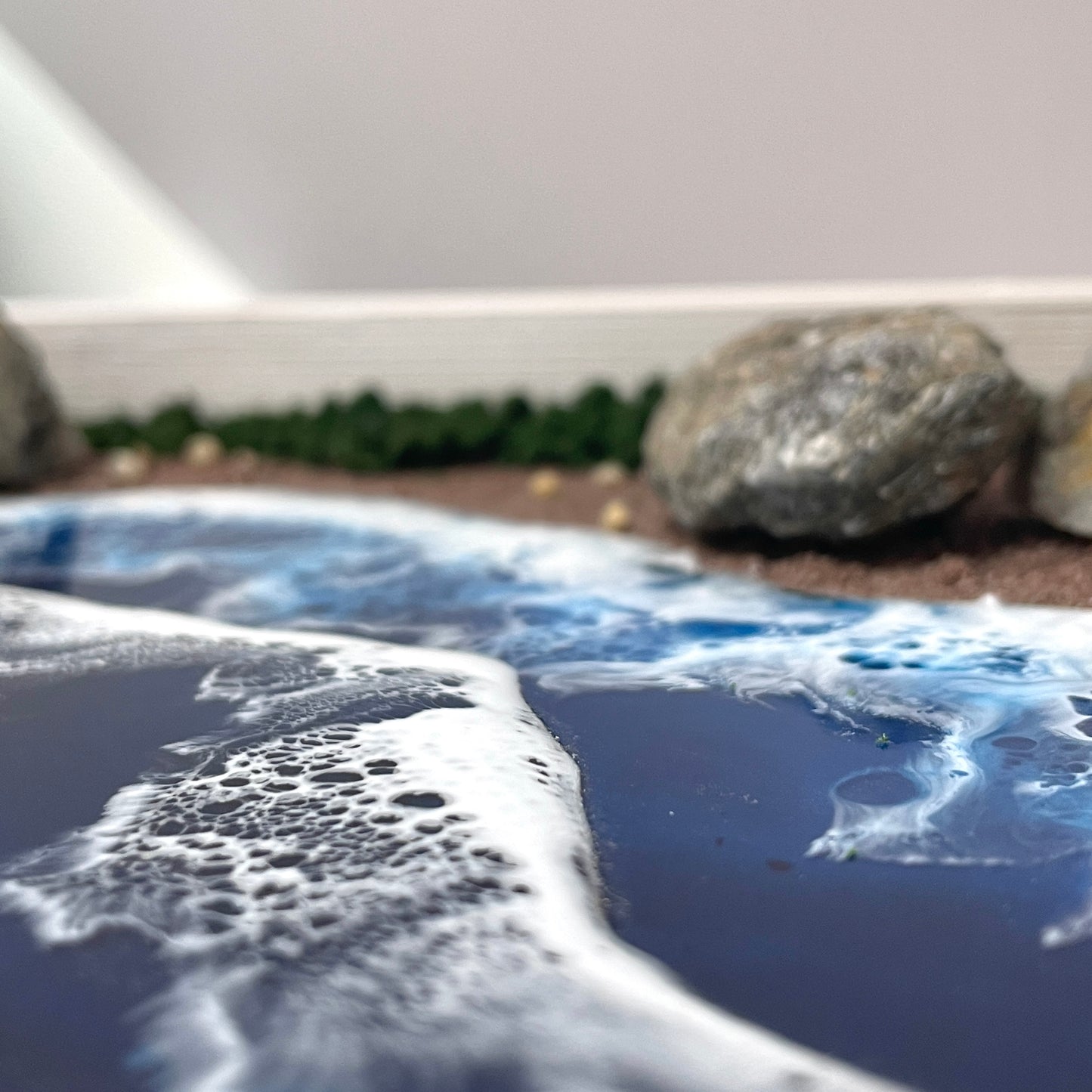 Resin Ocean Frame Decor - Black Rutilated Quartz