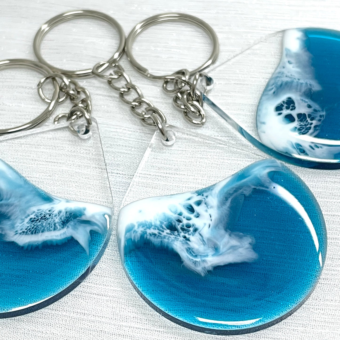 Resin Ocean Keychain