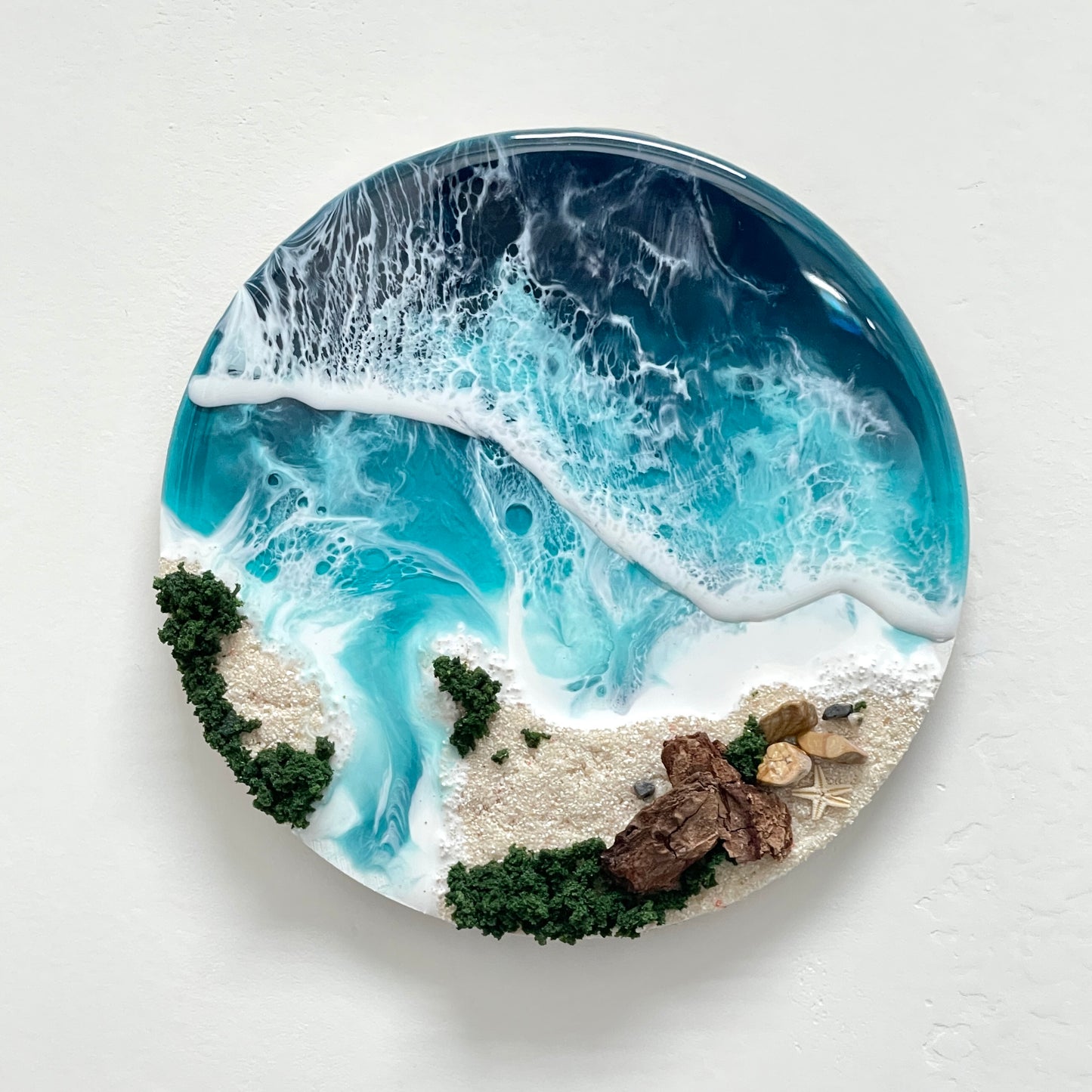 Resin Round Decor - Green