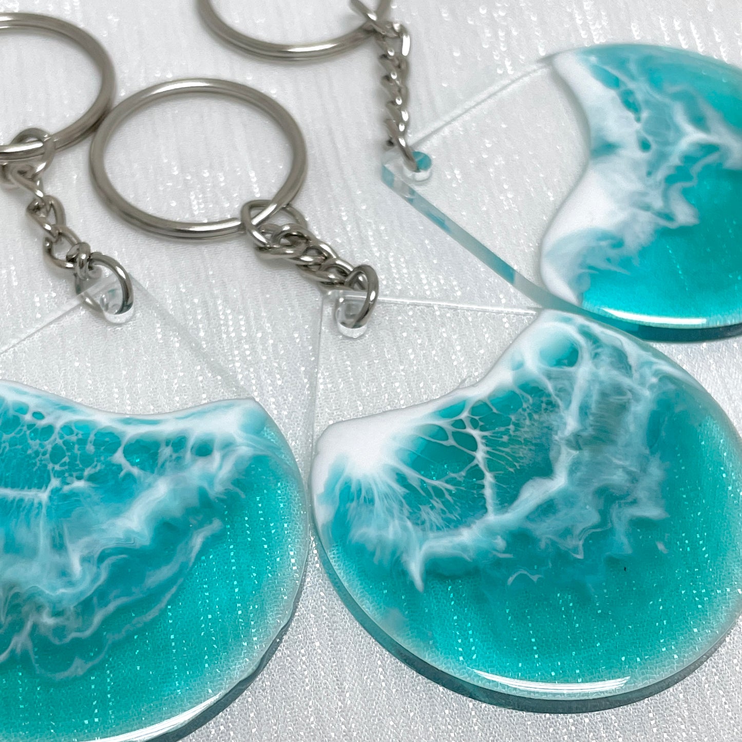 Resin Ocean Keychain