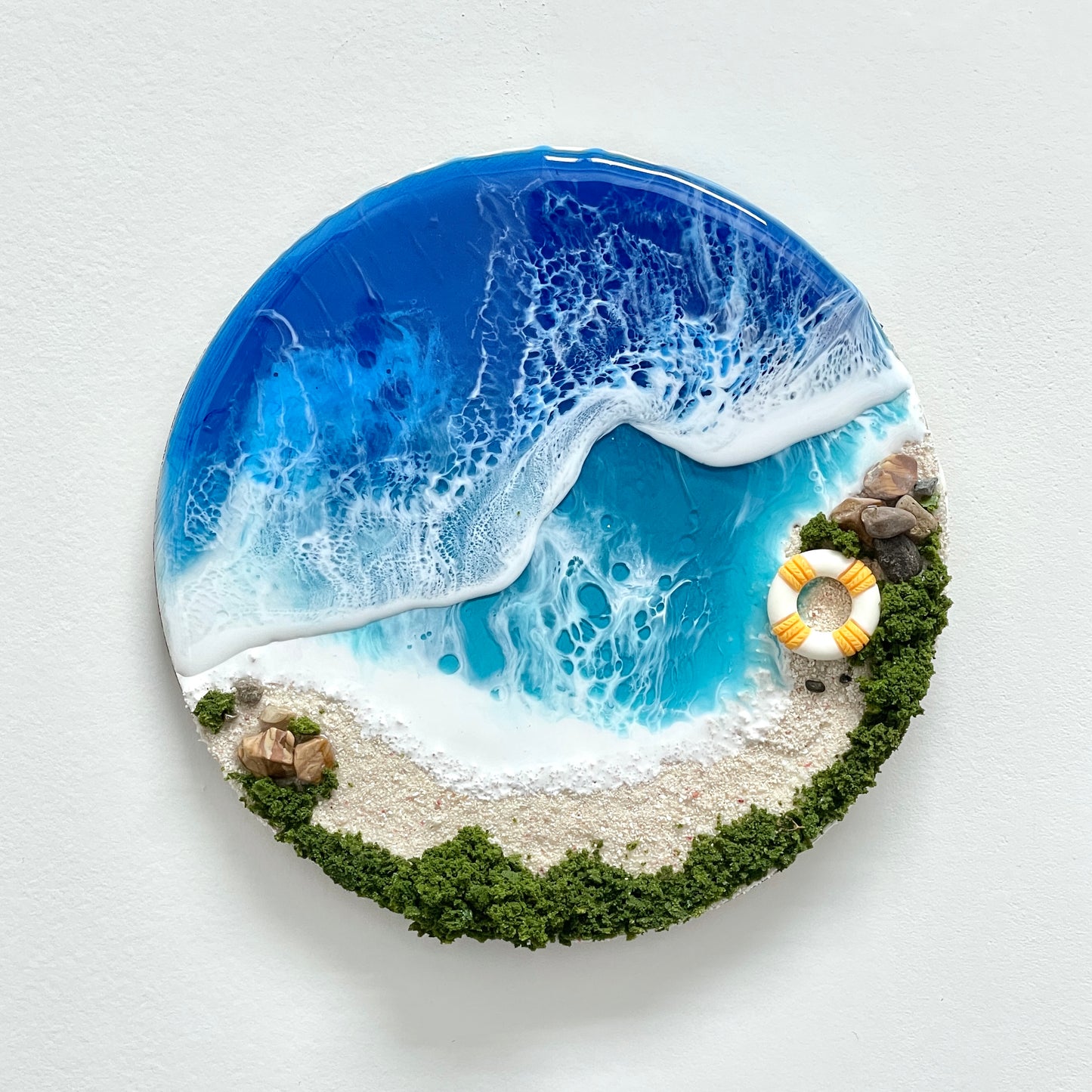 Resin Round Decor - Blue