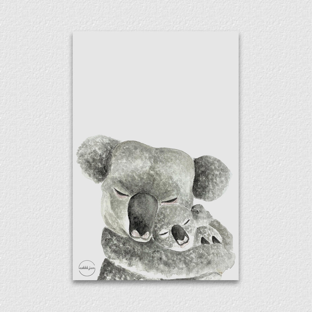 Watercolor Animal Postcard - Koala