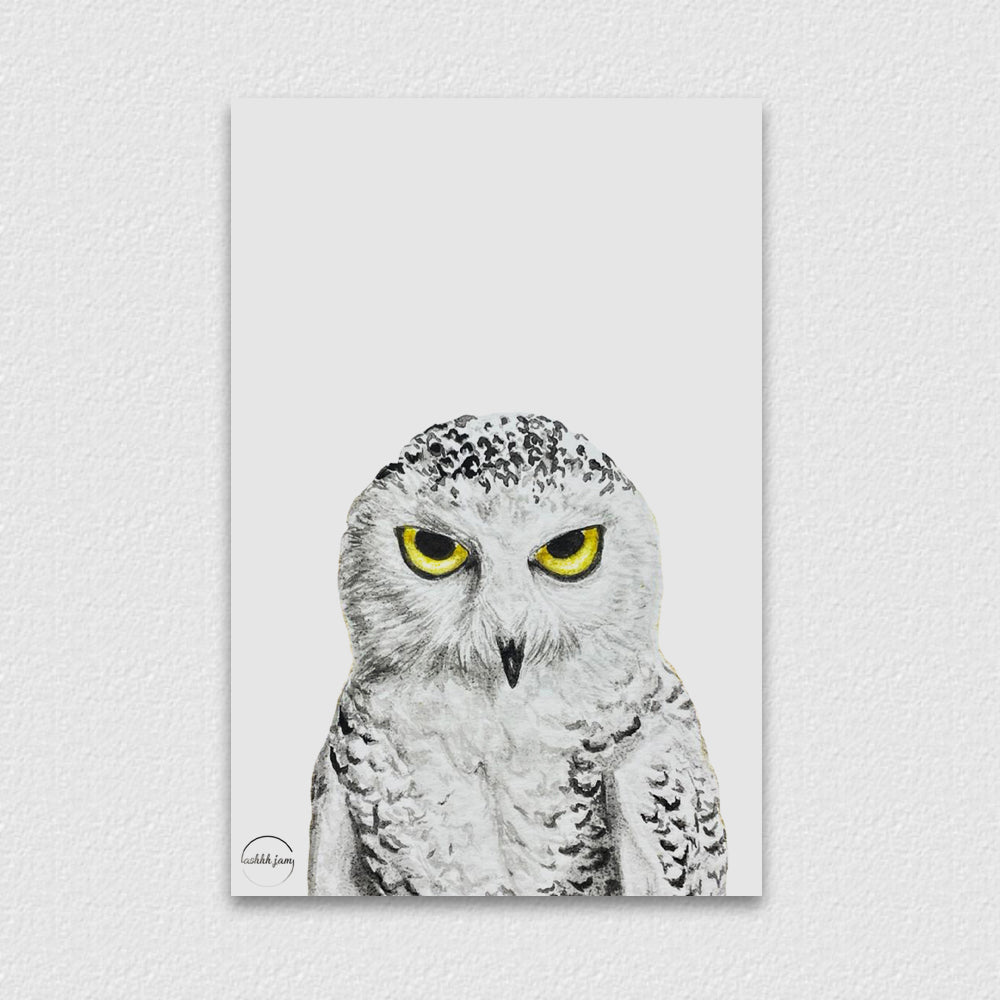 Watercolor Animal Postcard - Owl