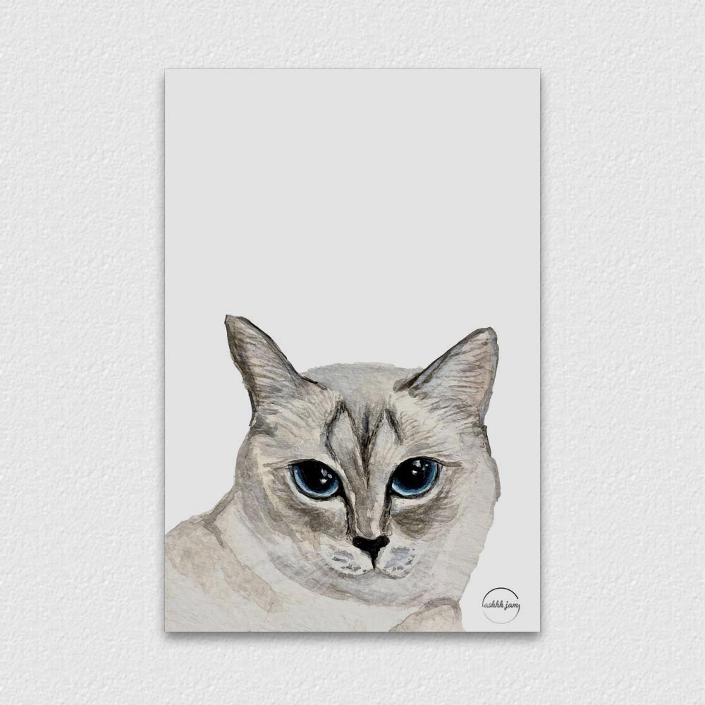Watercolor Animal Postcard-Ragdoll
