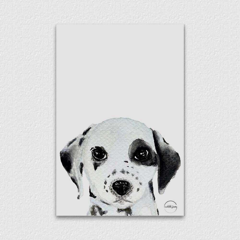 Watercolor Animal Postcard- Dalmatian