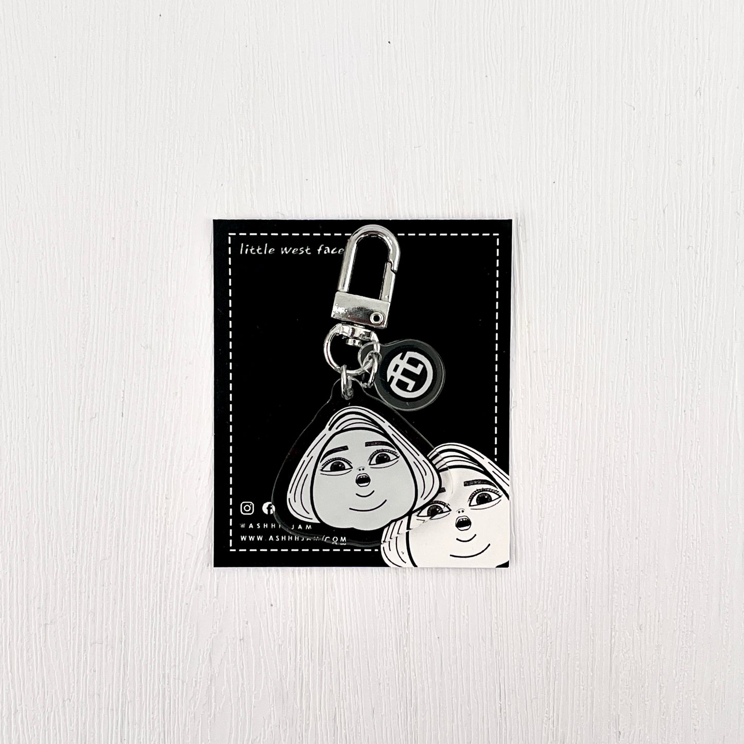 Little West Face Keychain
