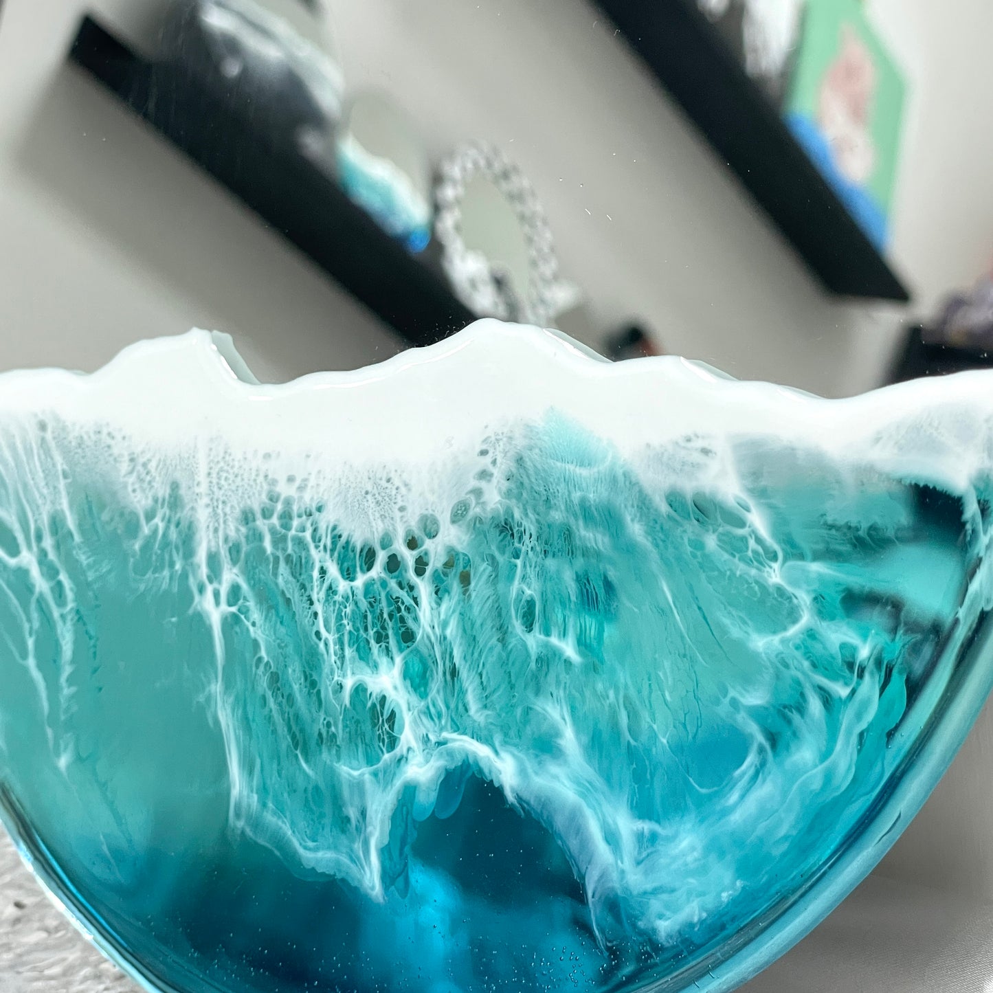 Resin Mirror - Ocean Round Mirror