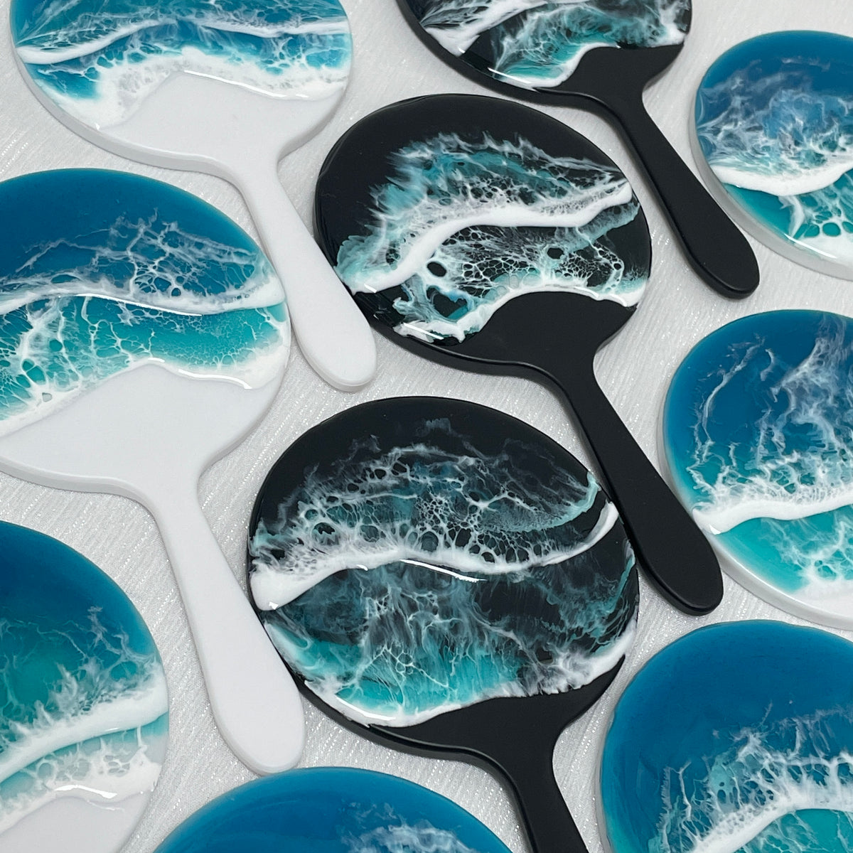 Resin Ocean Portable Makeup Mirror (small)