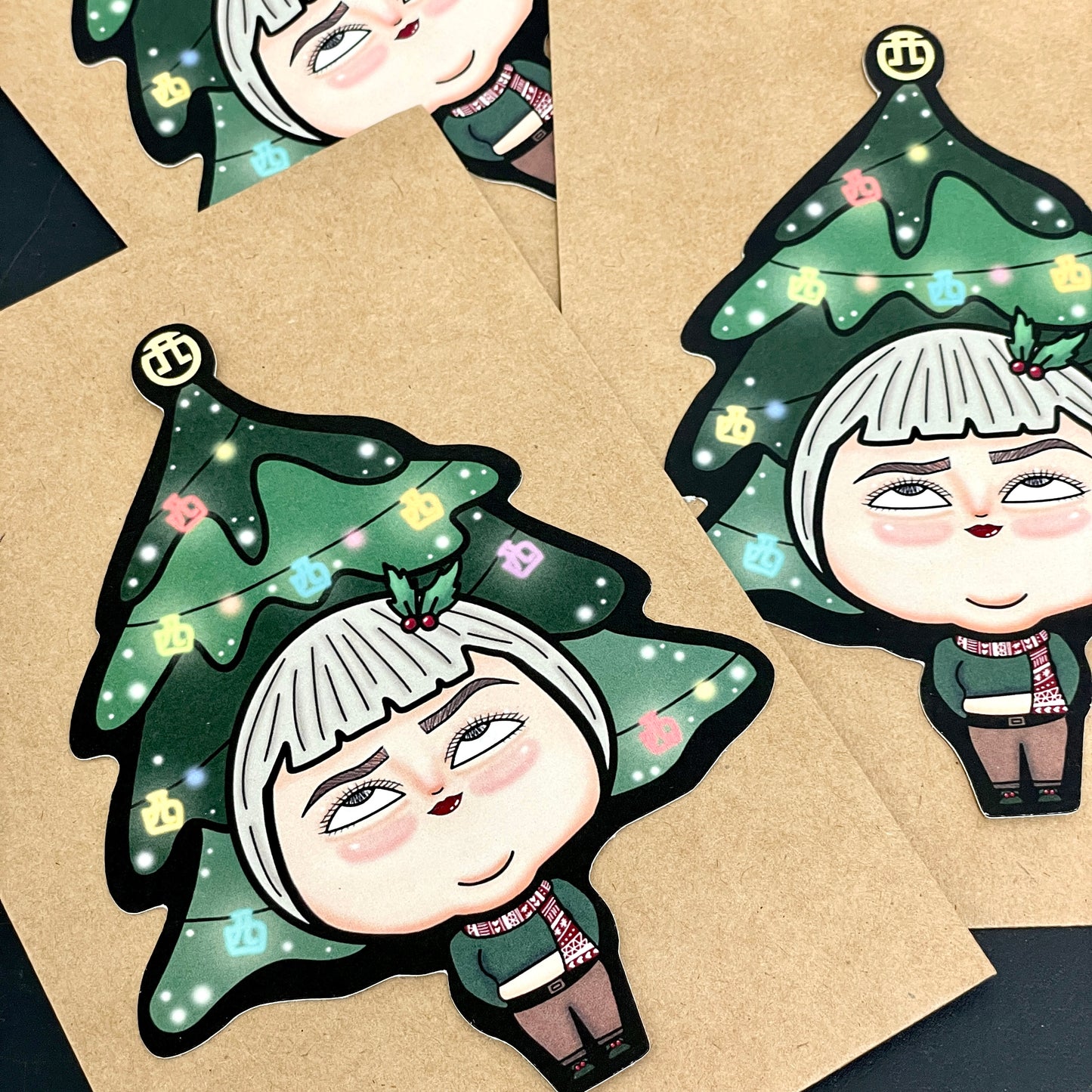 Little West Face Christmas Card – Christmas Tree