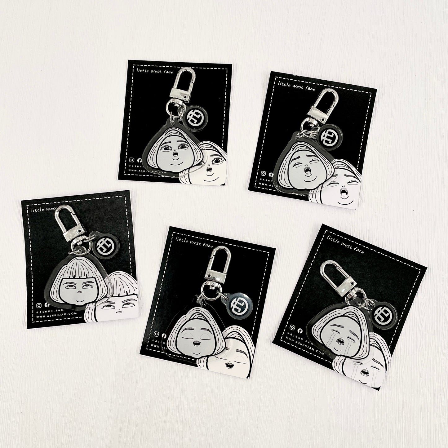 Little West Face Keychain