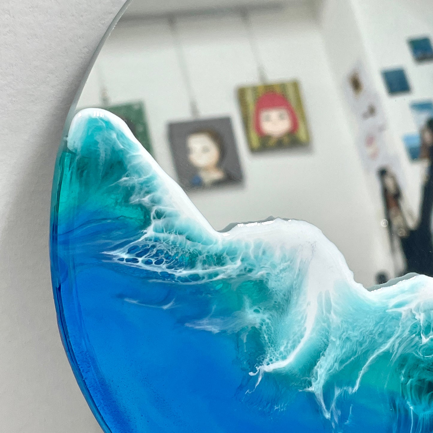 Resin Mirror - Ocean Round Mirror