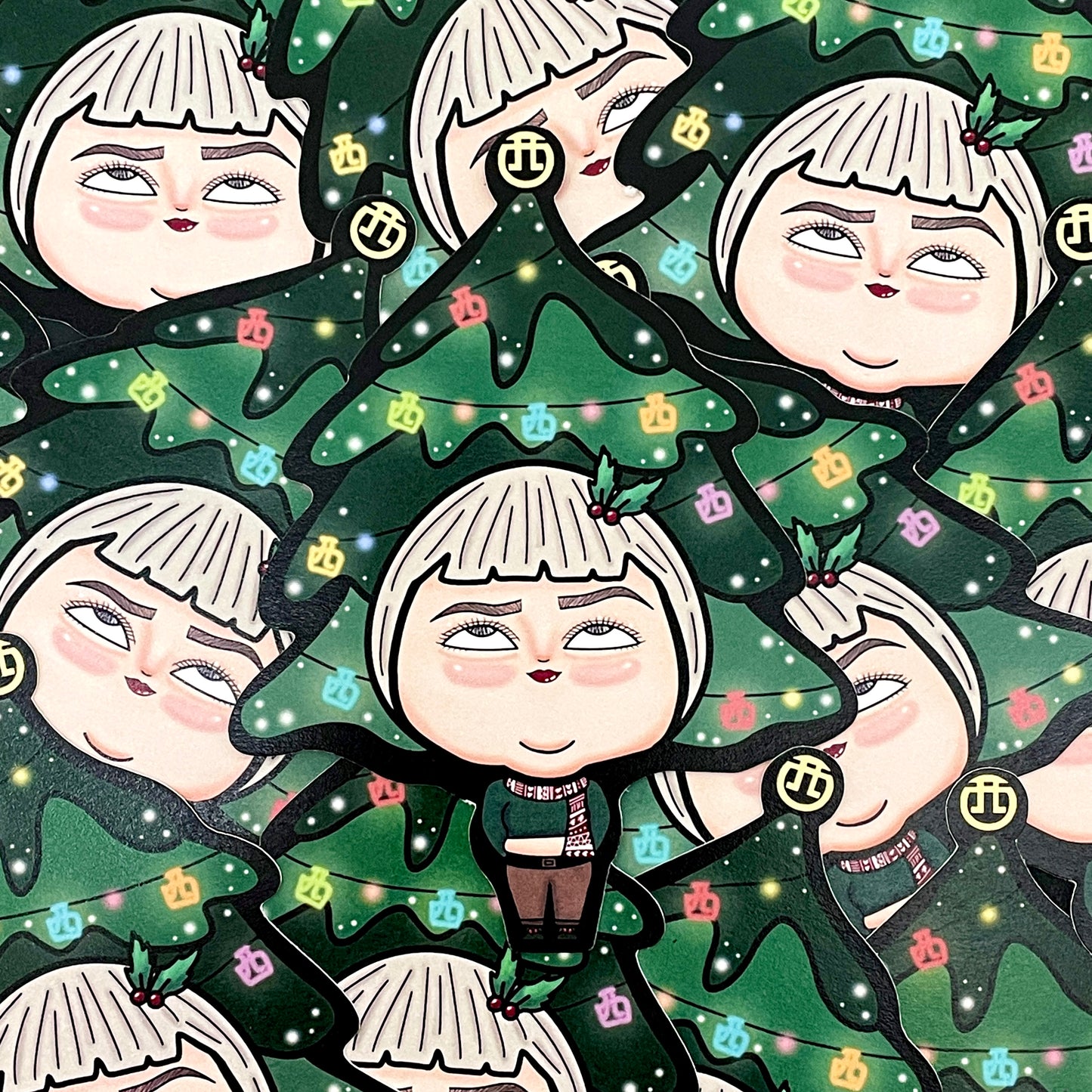Little West Face Christmas Card – Christmas Tree