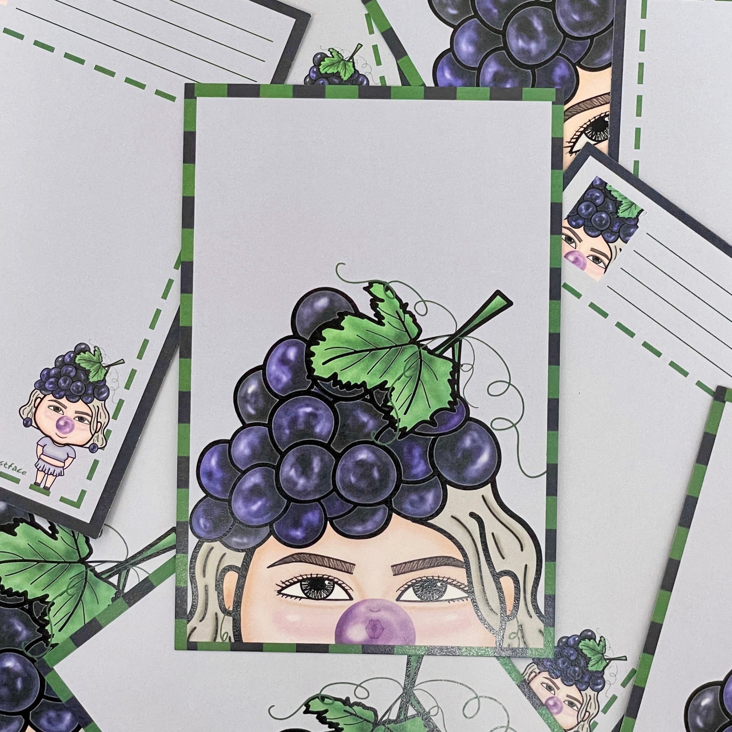 Little West Face Postcard - Grape