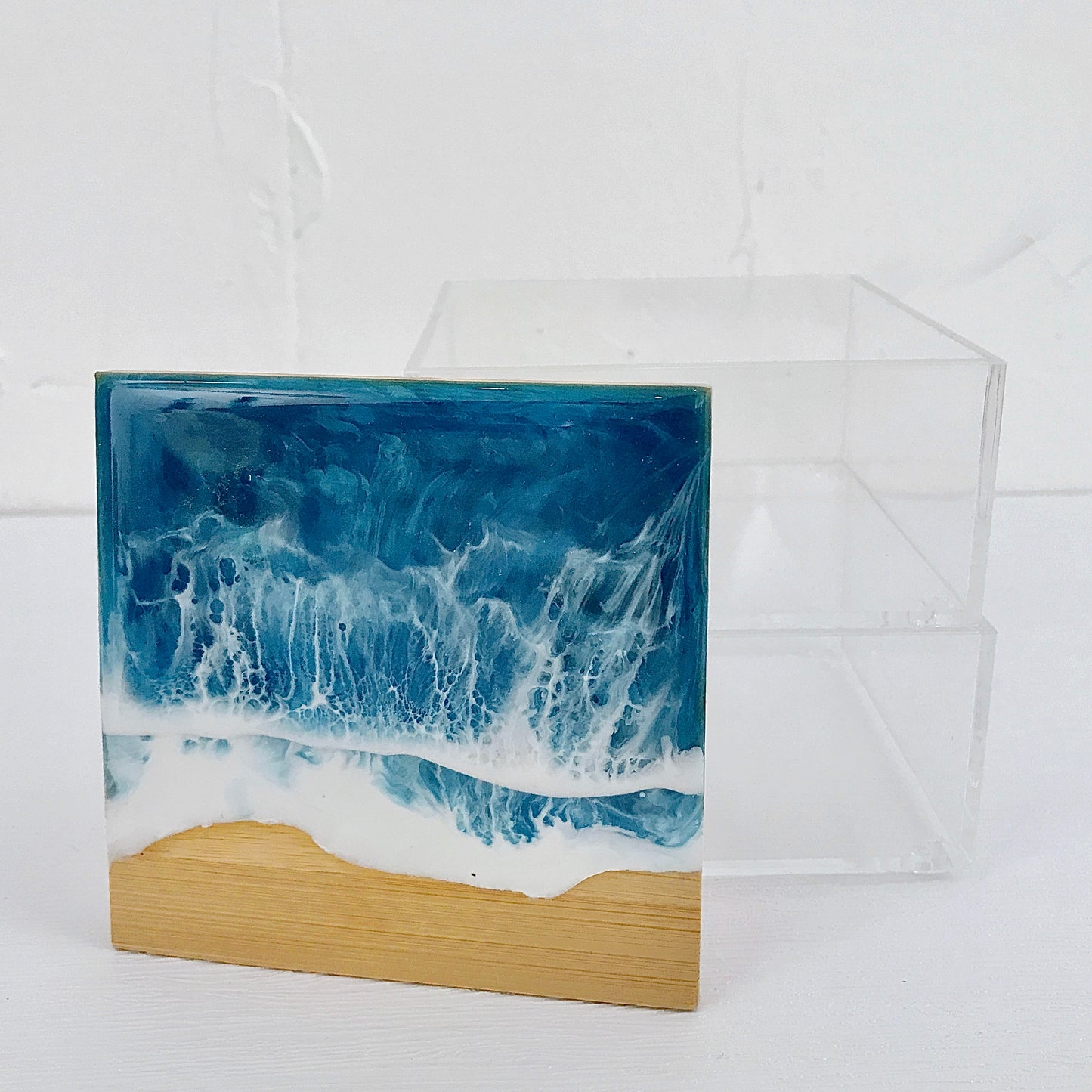 Resin Ocean Double-layer Storage Box