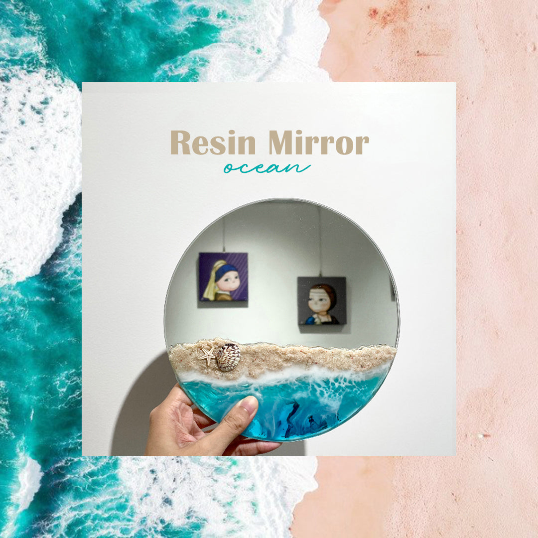 Resin Mirror - Ocean Round Mirror