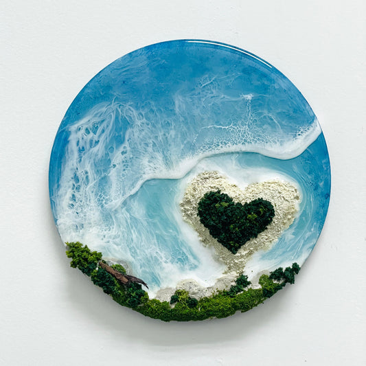 Resin Round Decor - Blue