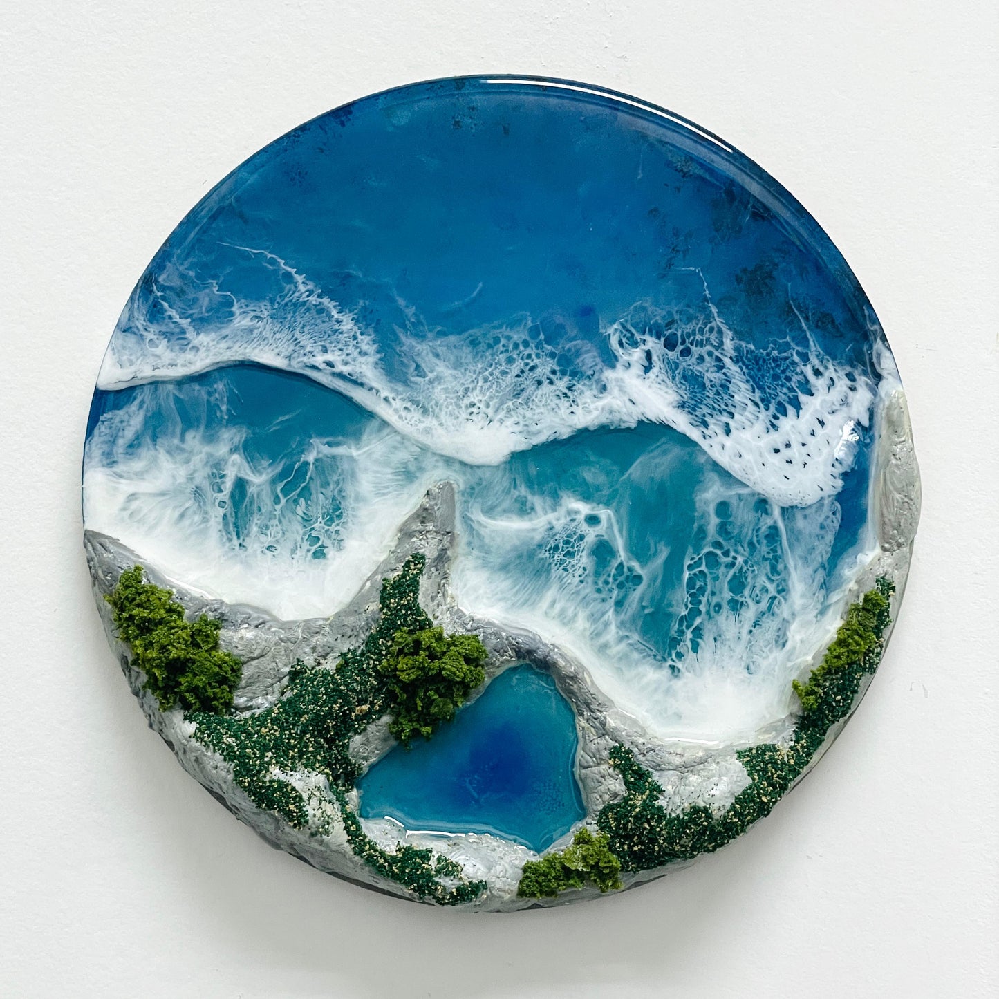 Resin Round Decor - Blue