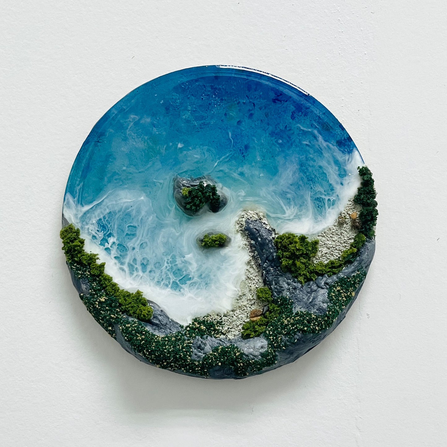 Resin Round Decor - Blue