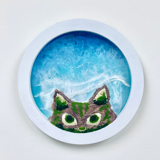樹脂海洋圓形畫框擺設 - (25cm) 028