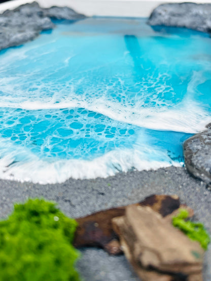 Resin Ocean Frame Decor - Blue (verticle)