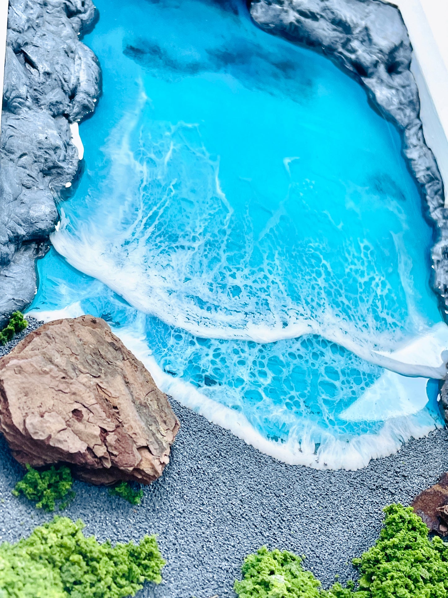 Resin Ocean Frame Decor - Blue (verticle)