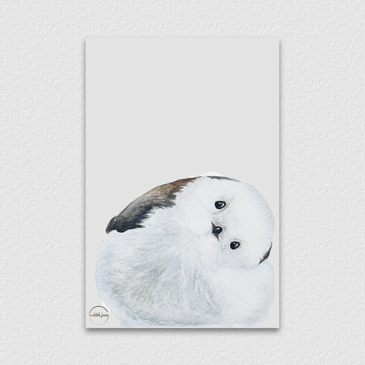 Watercolor Animal Postcard - Long-tailed Tit