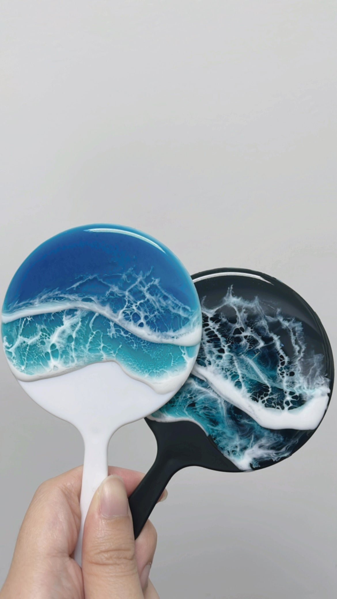 樹脂海洋手提化妝鏡 (小)
