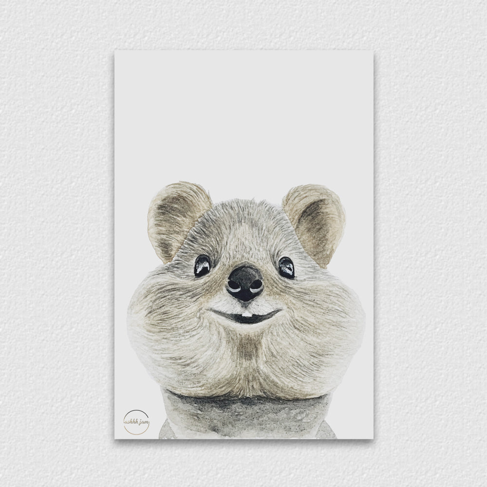 Watercolor Animal Postcard - Quokka