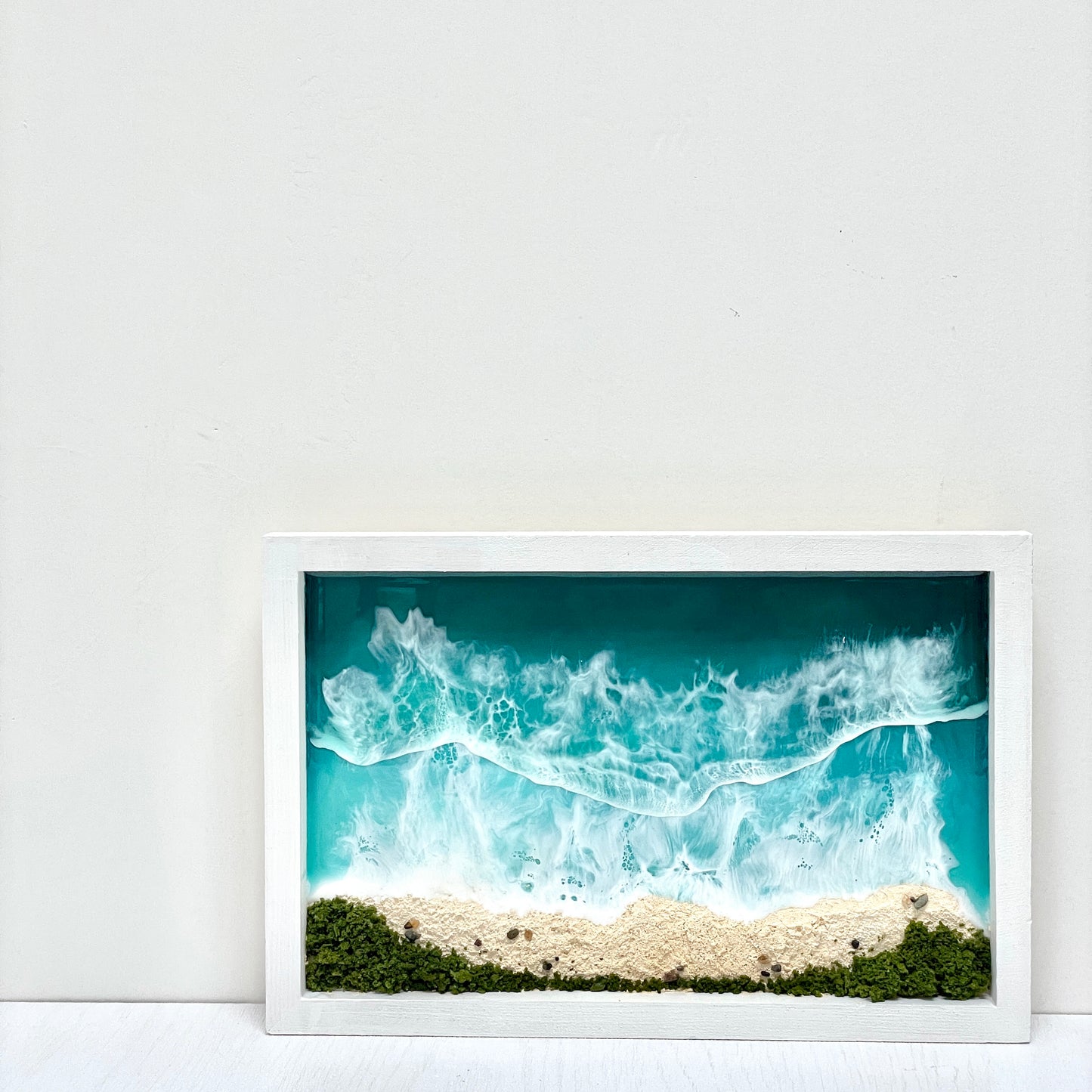 樹脂海洋畫框擺設 - 綠 (橫)
